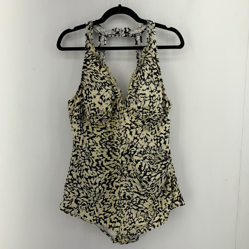 Suddenly Slim Catalina Women 3X 22W 24W Swimsuit One Piece Ruffle Cottage Pinup